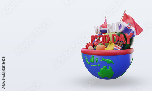3d World Food Day Croatia rendering right view