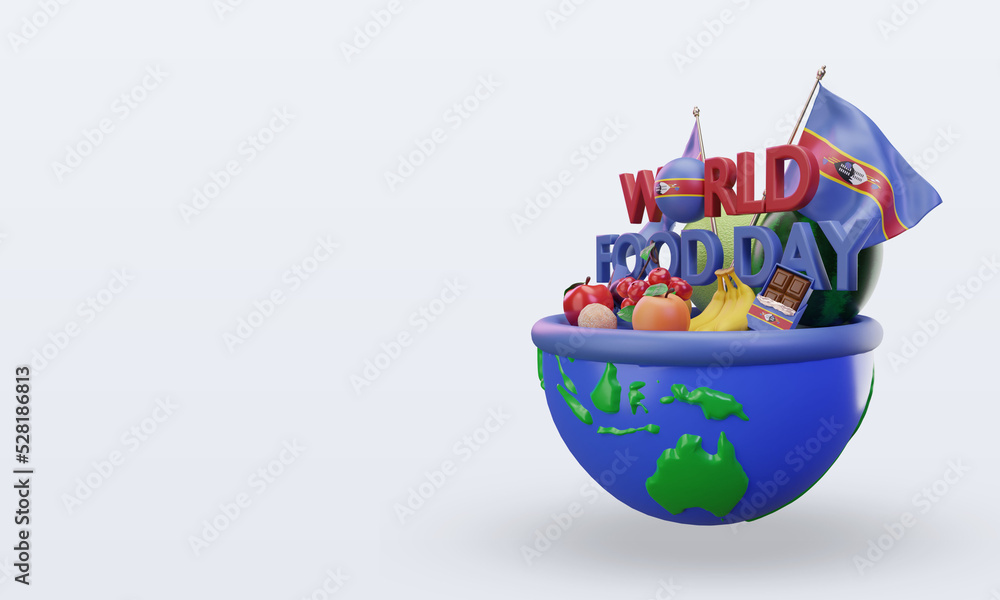 3d World Food Day Eswatini rendering right view
