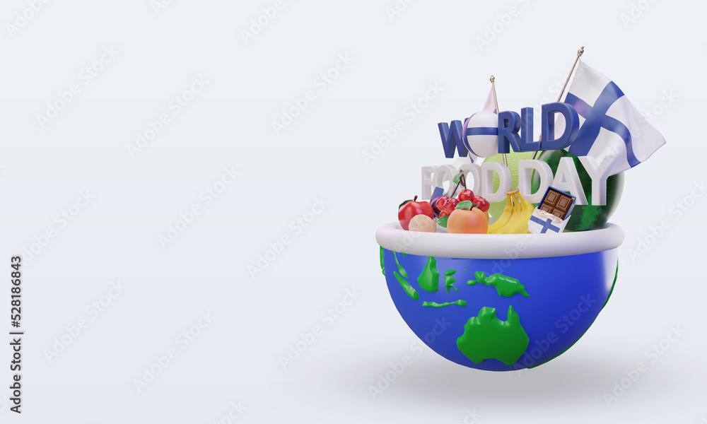 Obraz premium 3d World Food Day Finland rendering right view