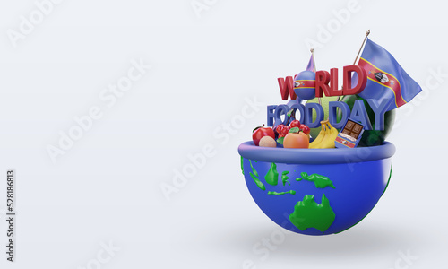 3d World Food Day Eswatini rendering right view