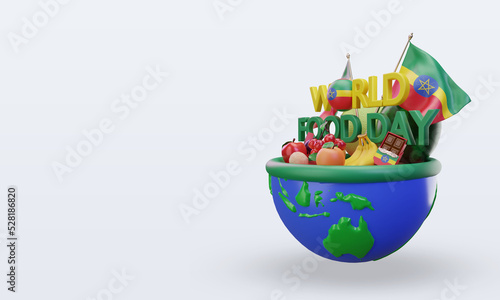 3d World Food Day Ethiopia rendering right view
