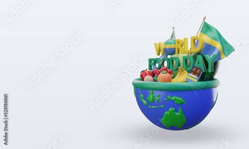 3d World Food Day Gabon rendering right view