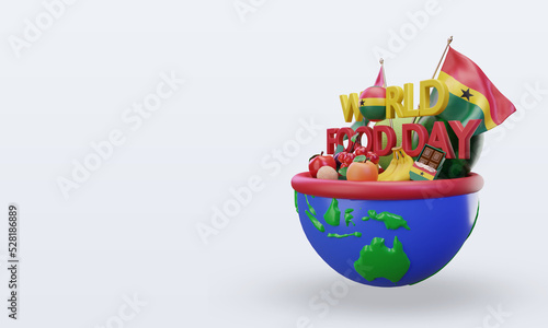3d World Food Day Ghana rendering right view