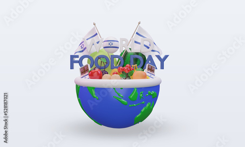 3d World Food Day Israel rendering front view