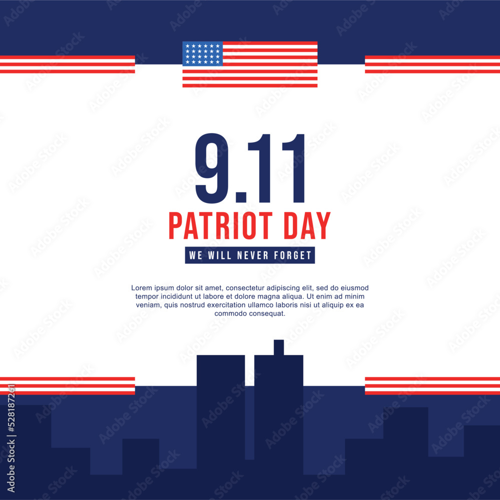 Naklejka premium Patriot Day Background Event