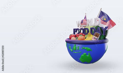 3d World Food Day Malaysia rendering right view