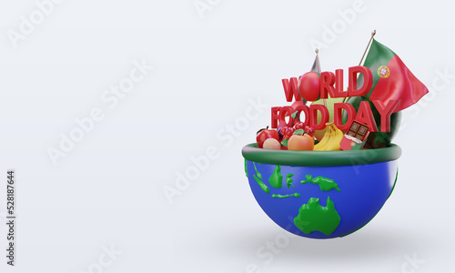 3d World Food Day Portugal rendering right view
