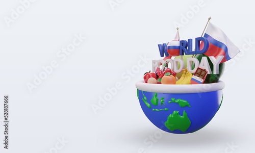 3d World Food Day Russian  rendering right view