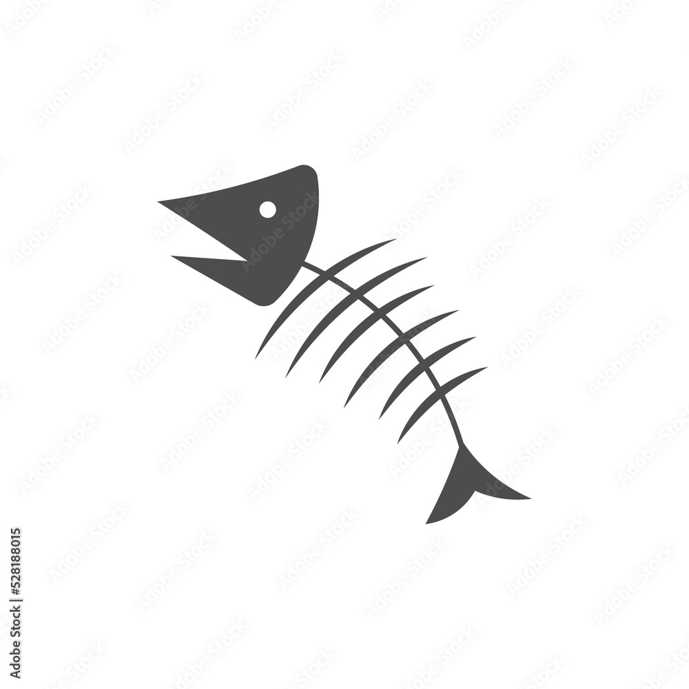 Fototapeta premium A fish skeleton. Vector illustration for diaries, notebooks, scrapbooks, scrapbooking, holiday decorations and gifts.