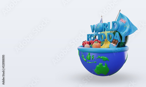 3d World Food Day Tuvalu rendering right view