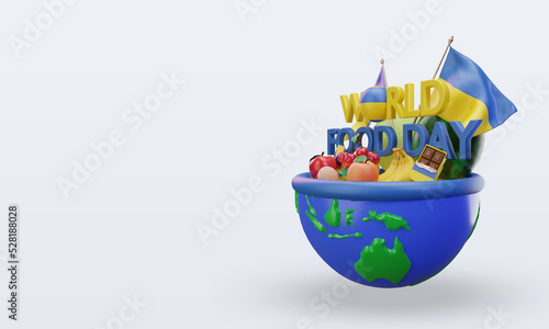 3d World Food Day Ukraine rendering right view