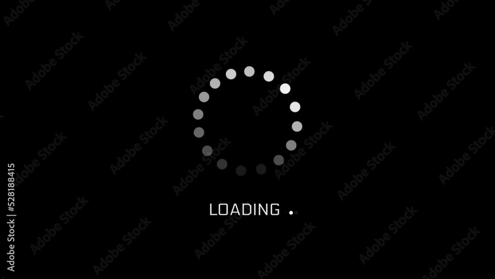 Loading circle icon animation on black background with green screen. Loading circle icon animation on black background with green screen.