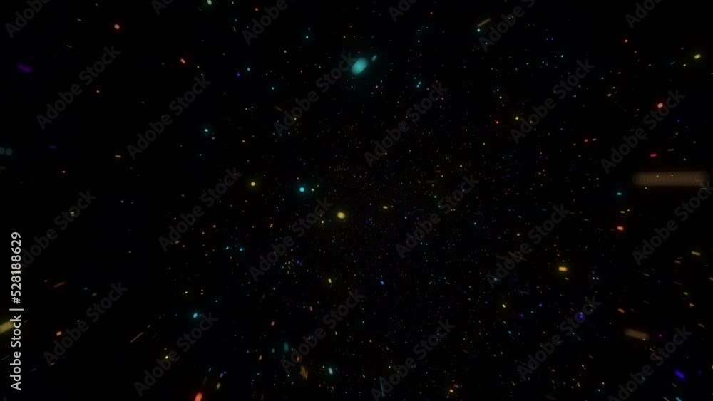 Xmas Bokeh lights. Glowing particles. Abstract background. Galaxy space. 4k footage. Seamless loop 60 fps Xmas Bokeh lights. Glowing particles. Abstract background. Galaxy space. 4k footage. Seamless loop 60 fps
