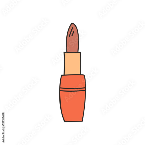Pomade colorful doodle illustration in vector. Lipstick colorful doodle illustration in vector. Pomade colorful icon