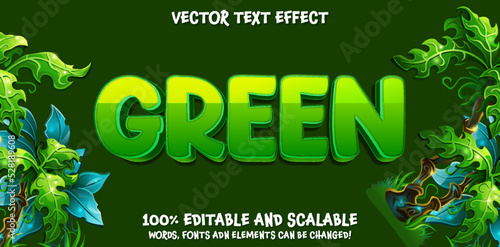 Green Plant editable text effect