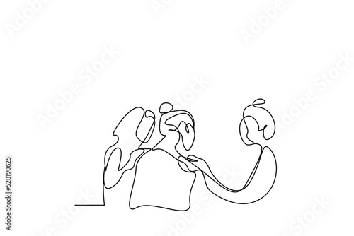 friend or coworker supporting a depressed person sitting and talking giving comfort