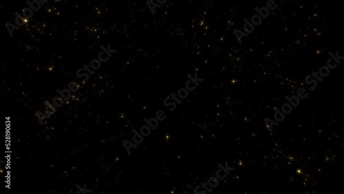 Golden bokeh particles explosion. Abstract background. Xmas glitters. Boke lights 4k footage. 60 fps