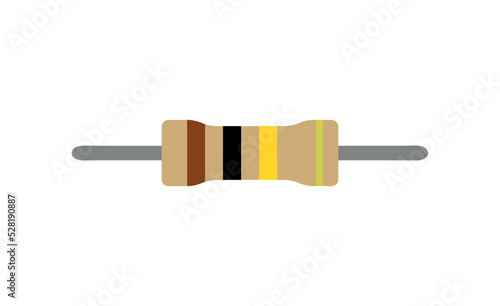 Electronic resistor vector. 100K ohms, component