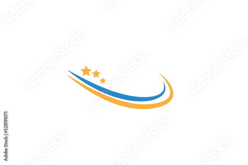 fast dynamic concept with round frame line lines star icons