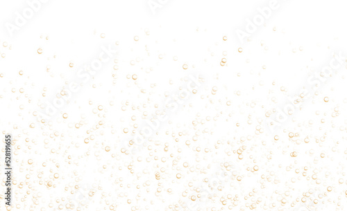 Obraz na płótnie Underwater fizzing bubbles, soda or champagne carbonated drink, orange sparkling water. Effervescent drink. Aquarium, sea, ocean bubbles vector illustration. w salonie