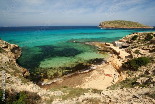 Playas de Comte. Sant Antoni de Portmany.Ibiza.Illes Balears.Espa  a.