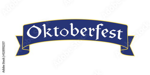 Oktoberfest handwritten lettering. Oktoberfest label. Beer Festival vector banner. Design template celebration.