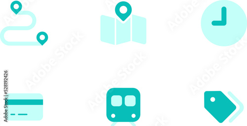 Simple set of trip-related duotone icons. Elements or Graphic Resources for mobile and web app development. Editable color.
