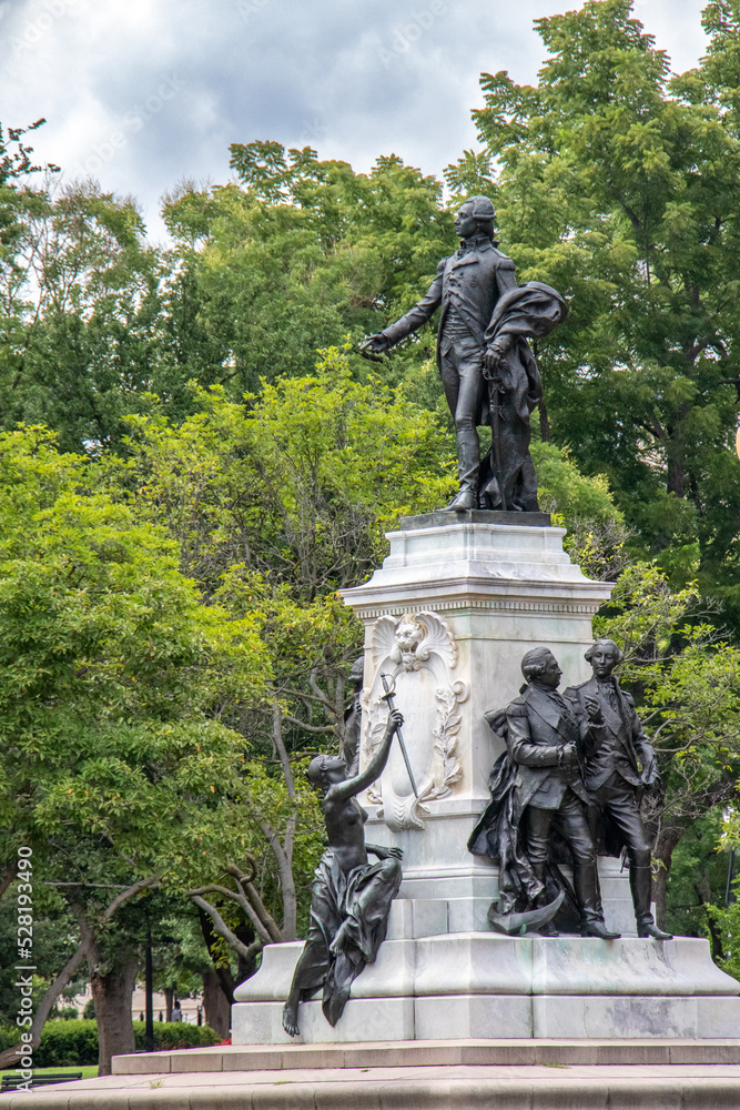 Historic Statues in Lafayette Square near the White House - Washington, DC