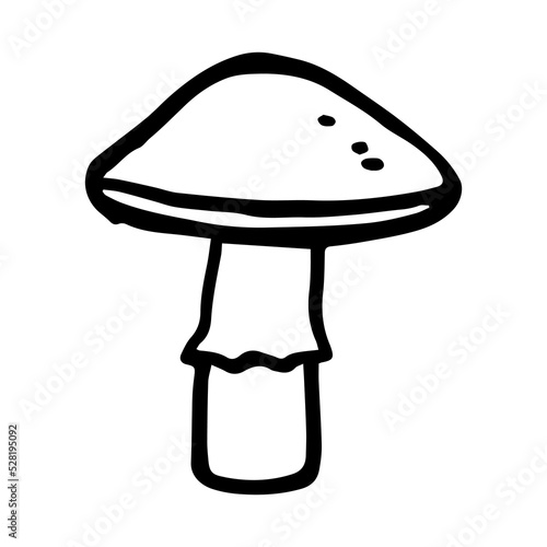 mushroom cute doodle hand drawn illustration design © freeject.net