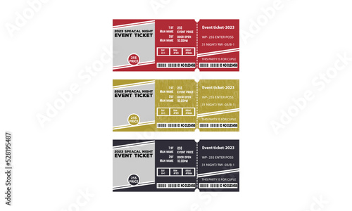 Stand Up Comedy Show Entry Ticket. Modern elegant design template of Event Ticket.