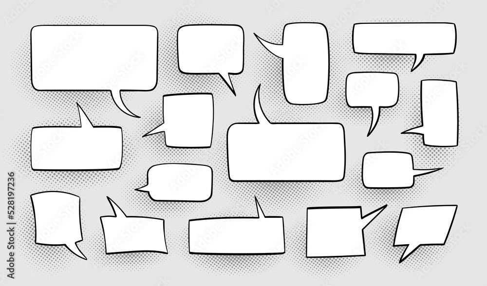 Set of speech bubbles. Set of speech bubbles.