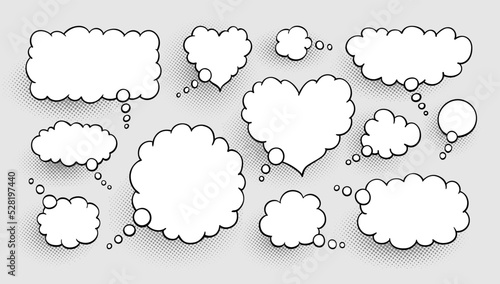 Set of speech bubbles.