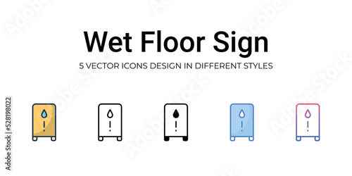 Wet Floor Sign icon. Design from Cleaning collection. vector illustration