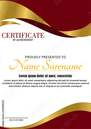 Modern employee of the month certificate
