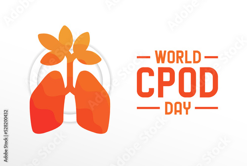 World COPD Day Banner illustration Chronic Obstructive Pulmonary Disease