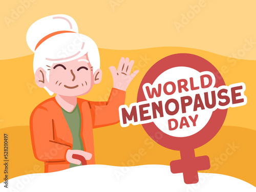 World Menopause Day Illustration. Female fertility age and menstrual period