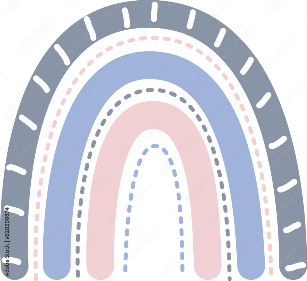 Organic Rainbow illustration in bohemian style Organic Rainbow illustration in bohemian style