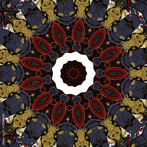 Authentic carpet design illustration