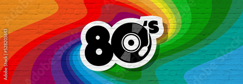 Quadro su tela Eighties banner