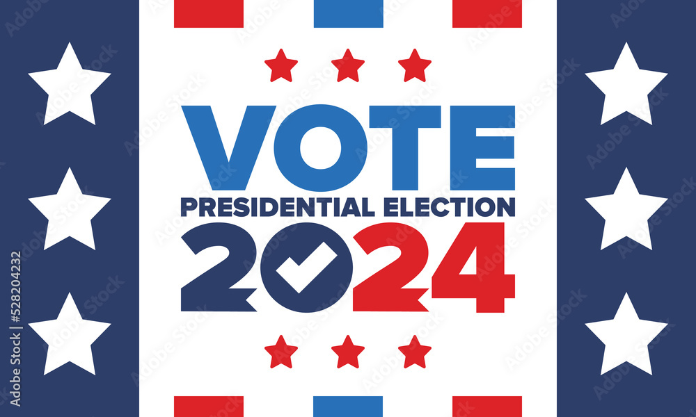 Presidential Election 2024 in United States. Vote day, November 5. US Election. Patriotic american element. Poster, card, banner and background. Vector illustration Presidential Election 2024 in United States. Vote day, November 5. US Election. Patriotic american element. Poster, card, banner and background. Vector illustration