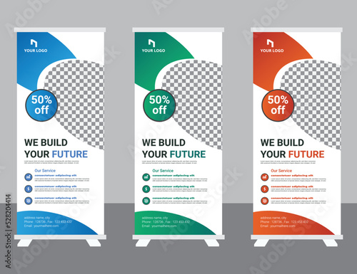 Roll up banner design template modern xbanner rull up design golf competition roll up bannemod photo