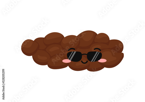 Cute poop excrement for bristol scale chart mild constipation character.