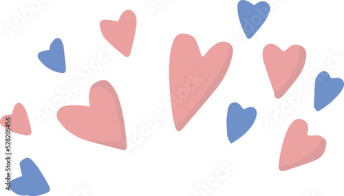Hand Drawn heart is floating illustration