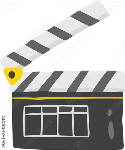 Hand Drawn clapperboard illustration
