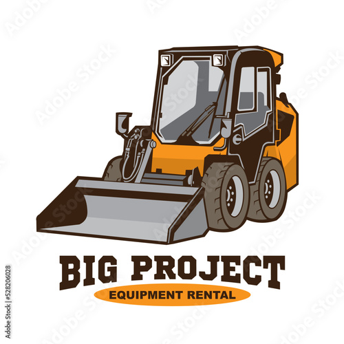 Loader vector illustration, perfect for Building equipment company logo design