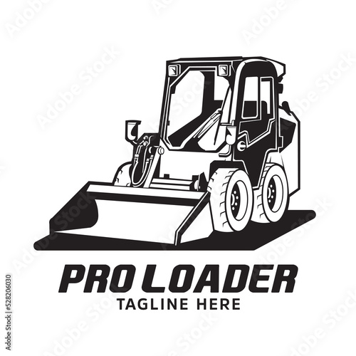 Loader vector illustration, perfect for Building equipment company logo design
