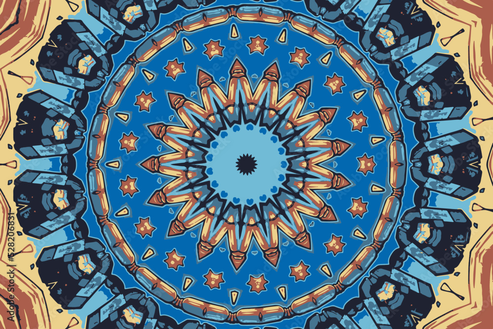 Vector mandala color ornament background
