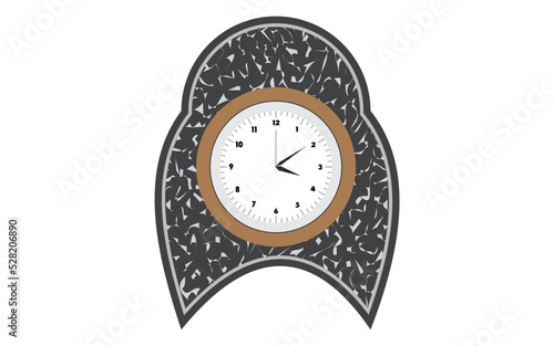 White vintage ringing alarm clock on bright