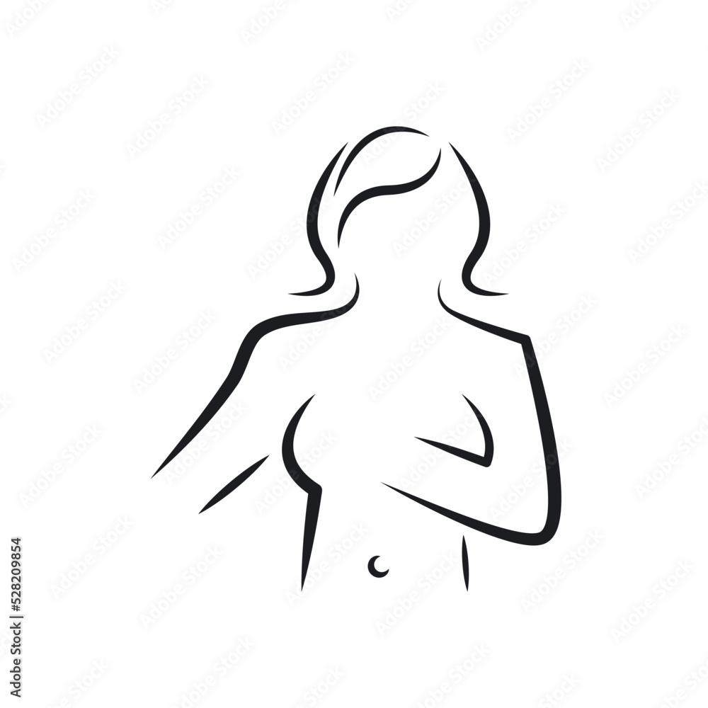woman body line icon vector illustration concept woman body line icon vector illustration concept
