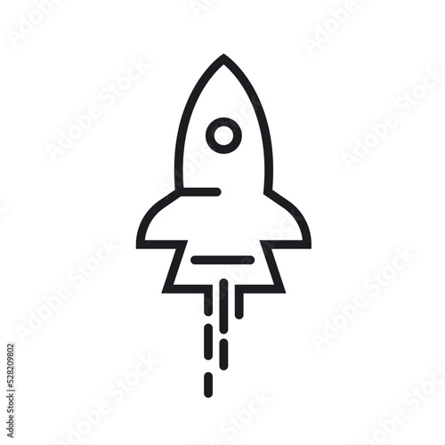 rocket line icon vector illustration concept design